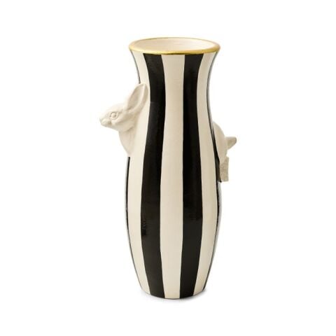 Courtly Rabbit Vase