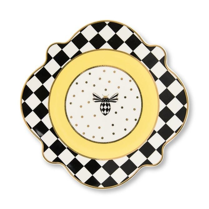 Bee Toile Salad Plate