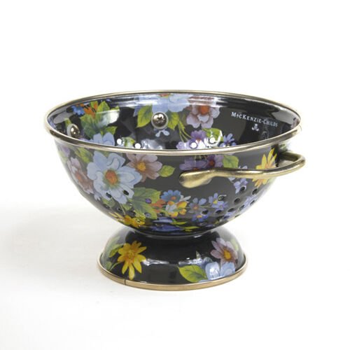 Flower Market Small Colander - Black