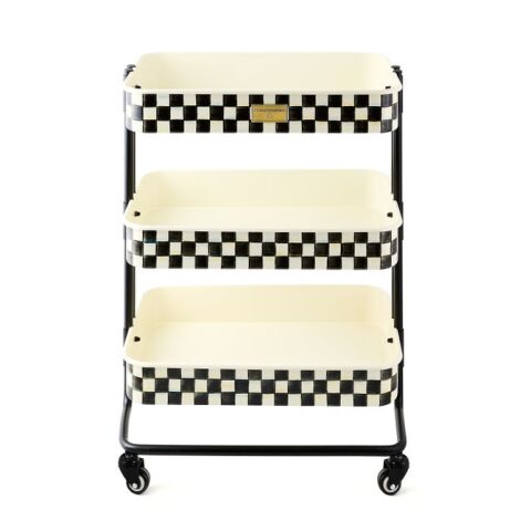 Courtly Check 3-Tier Kitchen Cart