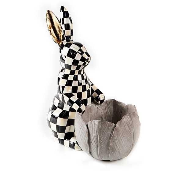 Courtly Check Bunny Flower Pot