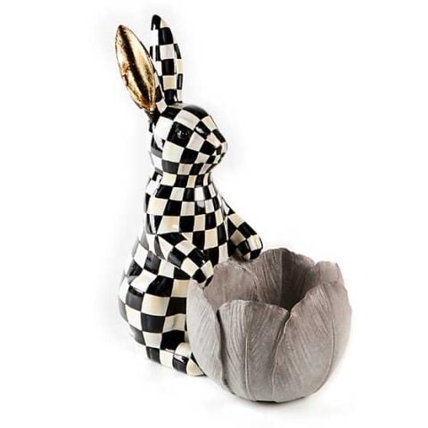 Courtly Check Bunny Flower Pot