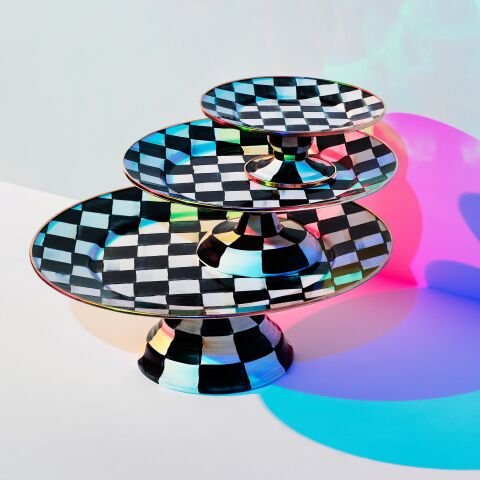 Courtly Check Mini Pedestal Platter