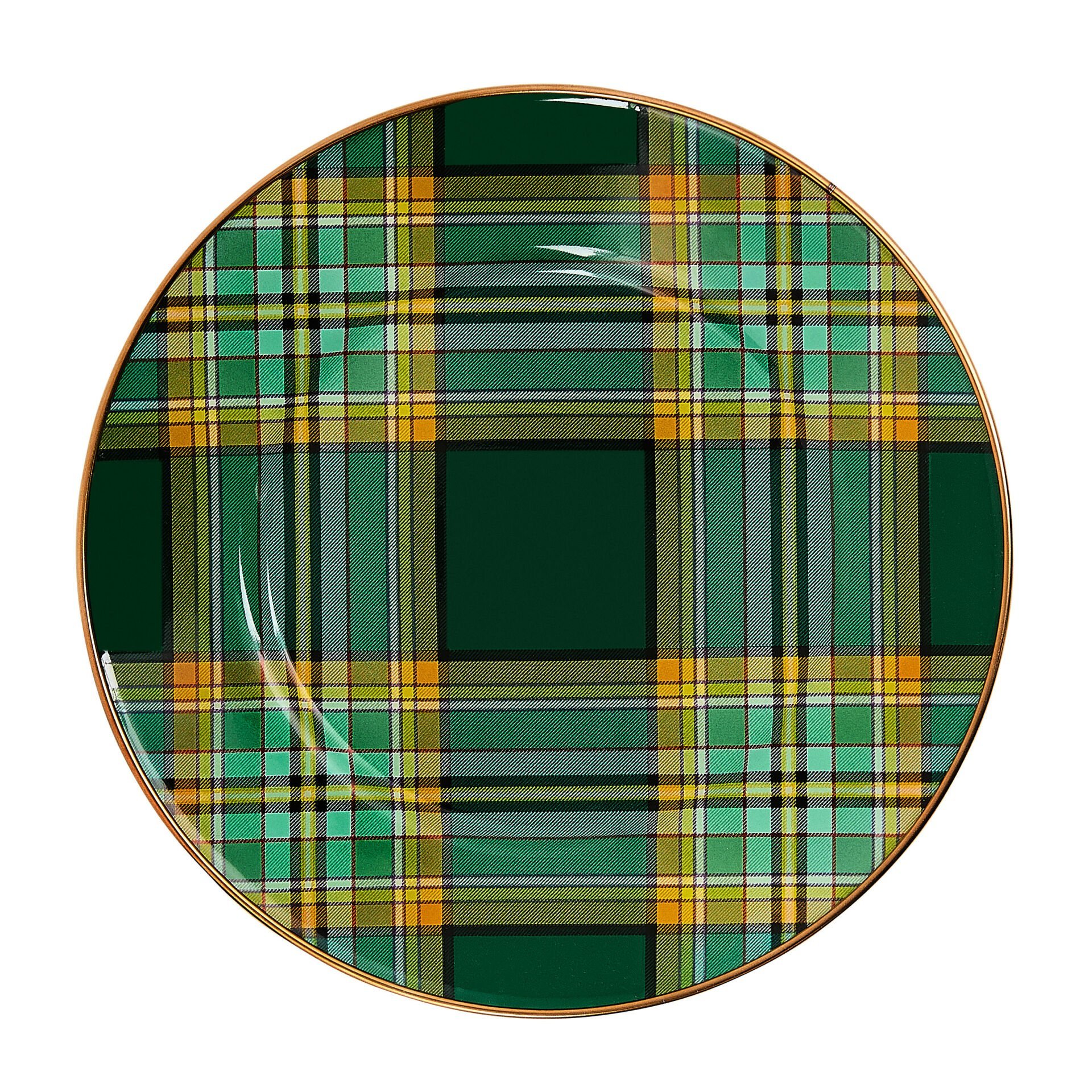 Tartan Green Salad Plate