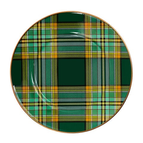 Tartan Green Salad Plate
