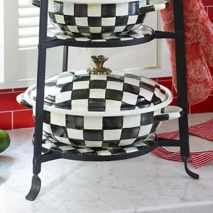 Courtly Check Enamel Casserbole - Large
