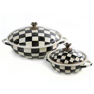Courtly Check Enamel Casserbole - Large