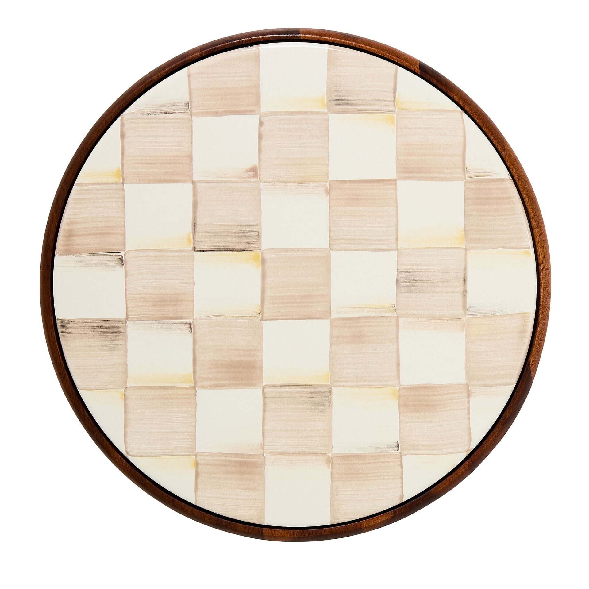 Mocha Check Large Trivet