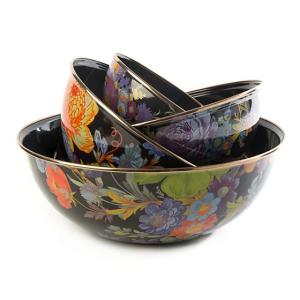 Flower Market Medium Everyday Bowl - Black