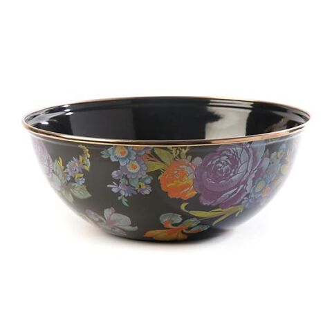 Flower Market Medium Everyday Bowl - Black