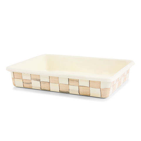 Mocha Check 23 cm x 33 cm Baking Pan