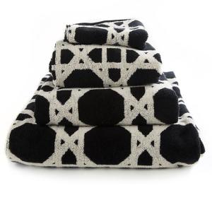 Trellis Bath Sheet - Black