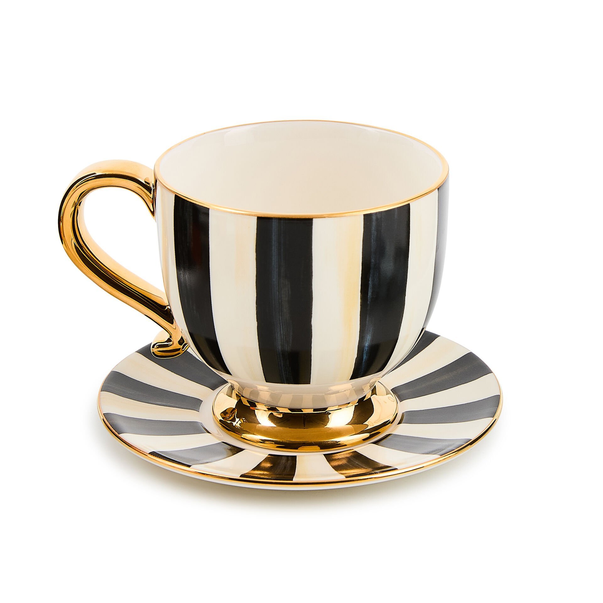 Courtly Stripe Cappuccino Cup