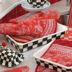 Courtly Check Enamel Baking Pan - 9'' x 13''