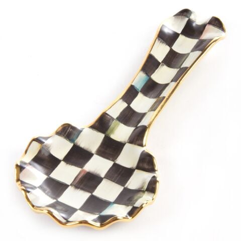 Courtly Check Ceramic Spoon Rest