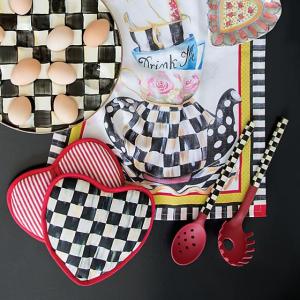 Courtly Check Slotted Spoon - Red