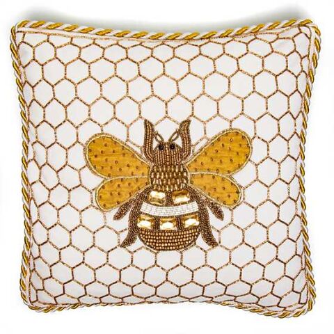 Queen Bee Pillow - Ivory