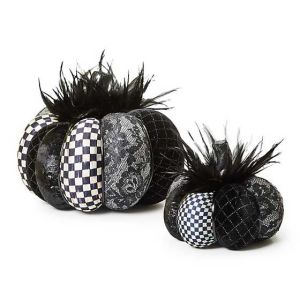 Haunted House Large Black Feather Pumpkin