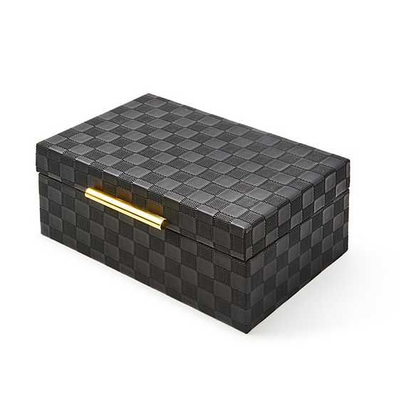 Black Faux Leather Large Box