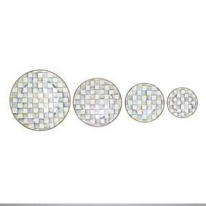 Sterling Check Enamel Salad/Dessert Plate