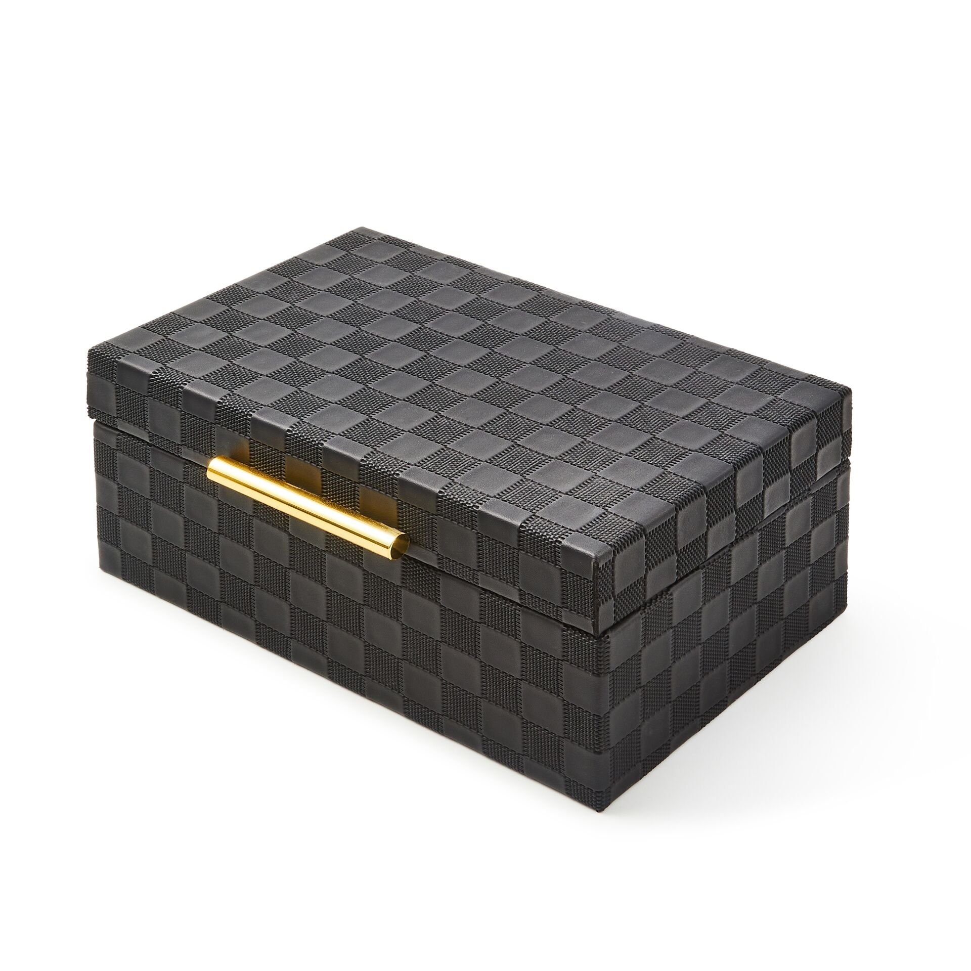 Black Faux Leather Large Box
