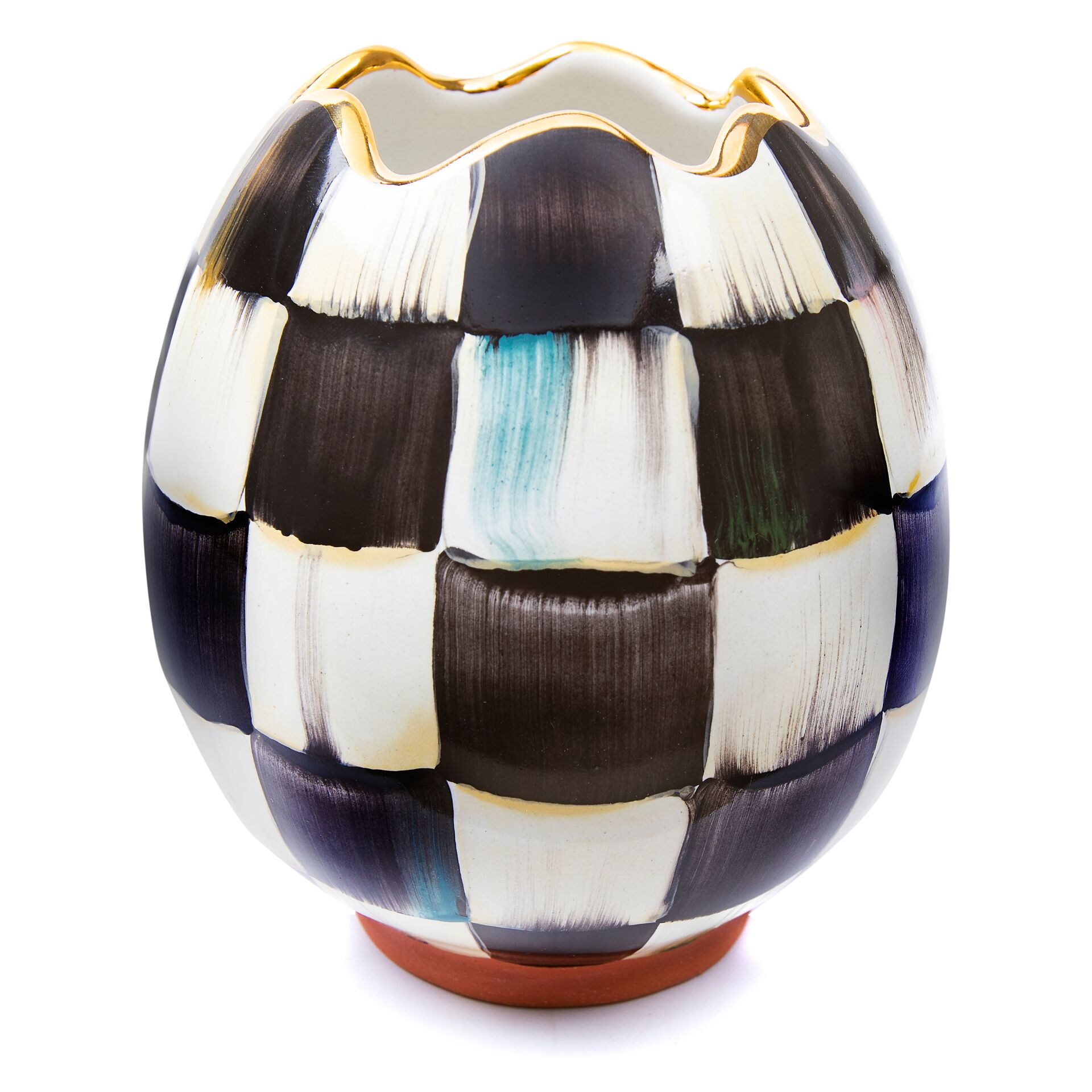 Courtly Check Egg Vase