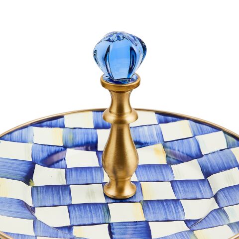 Royal Check Enamel Two Tier Sweet Stand