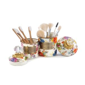 Flower Market Demi Canister - White