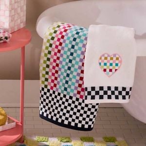 Rainbow Micro Check Bath Towel