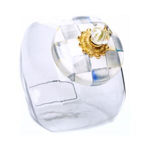 Cookie Jar with Sterling Check Lid