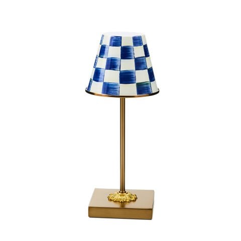 Royal Check LED Rechargeable Cafe Table Lamp