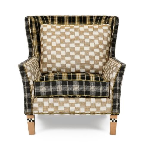 Mad for Plaid Wing Chair