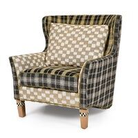 Mad for Plaid Wing Chair