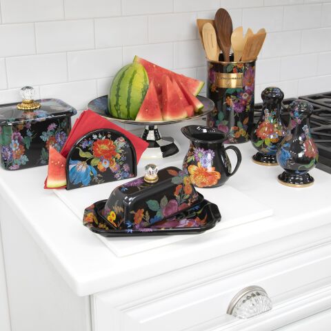 Flower Market Creamer - Black