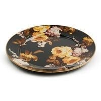 Wild Rose Brown Charger Plate