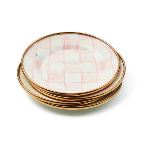 Rosy Check Appetizer Plates Set of 4