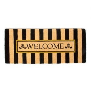 Awning Stripe Double Door Welcome Mat