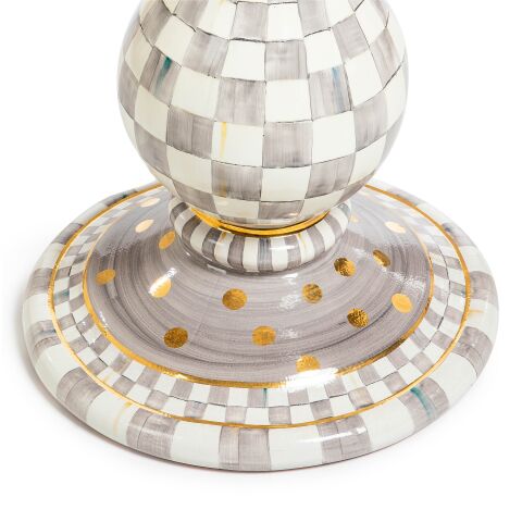 Sterling Check Ceramic Pedestal Table Base