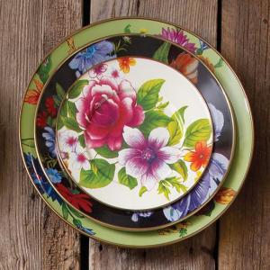 Flower Market Charger/Plate - Green