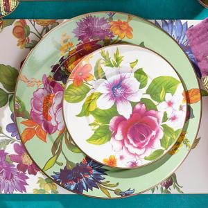 Flower Market Charger/Plate - Green
