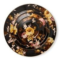 Wild Rose Brown Serving Platter