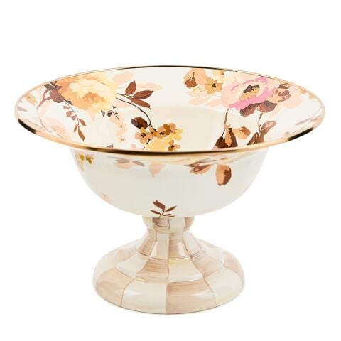 Wild Rose White Large Compote