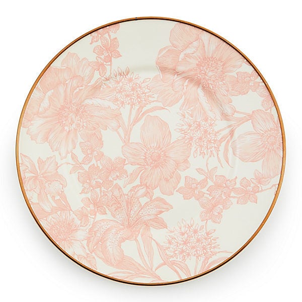 Rosy English Garden Enamel Salad Dessert Plate