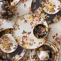 Wild Rose White Round Tray