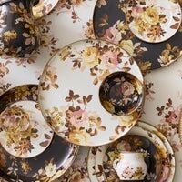 Wild Rose White Round Tray