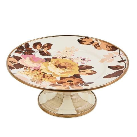 Wild Rose White Mini Pedestal Platter