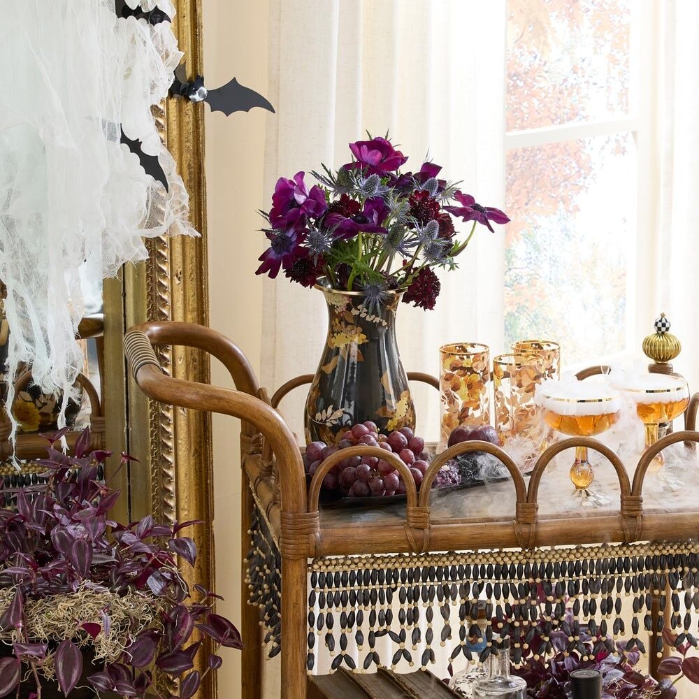 Wild Rose Brown Tall Vase
