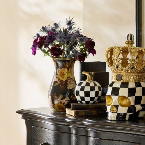 Wild Rose Brown Tall Vase