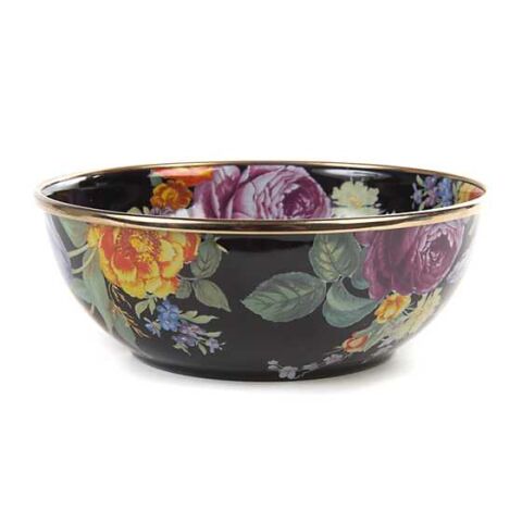 Flower Market Everyday Bowl - Black