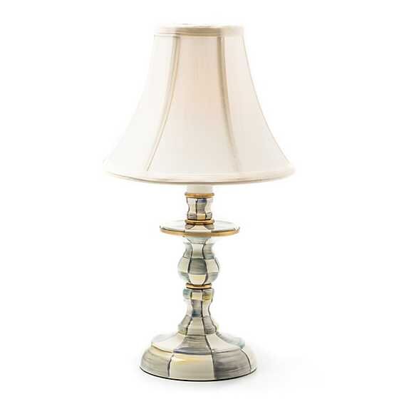 Sterling Check Candlestick Lamp